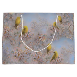 Yellow Birds Gift Bag Große Geschenktüte