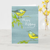 Yellow Birds Happy Birthday Friend Karte (Gelbe Blume)