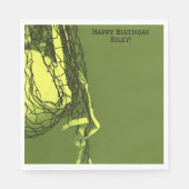 Yellow Birthday Net & Volleyball Serviette (Vorderseite)