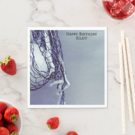 Yellow Birthday Net & Volleyball Serviette