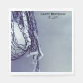 Yellow Birthday Net & Volleyball Serviette (Vorderseite)