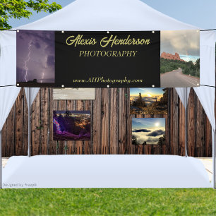 Yellow & Black 2 Foto Business Booth Zelt Banner