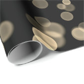 Yellow Black Abstrakt Bubble Bokeh-Muster Geschenkpapier (Rolleneckpunkt)