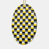 Yellow, Black and Gray Color Combination Keramik Ornament (Links)