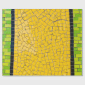 Yellow, black, and green brick wall planning geschenkpapier (Flach)