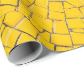 Yellow, black, and green brick wall planning geschenkpapier (Rolleneckpunkt)