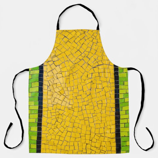 Yellow, black, and green brick wall planning schürze (Vorderseite)