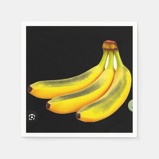 Yellow Black Banana Serviette (Vorderseite)