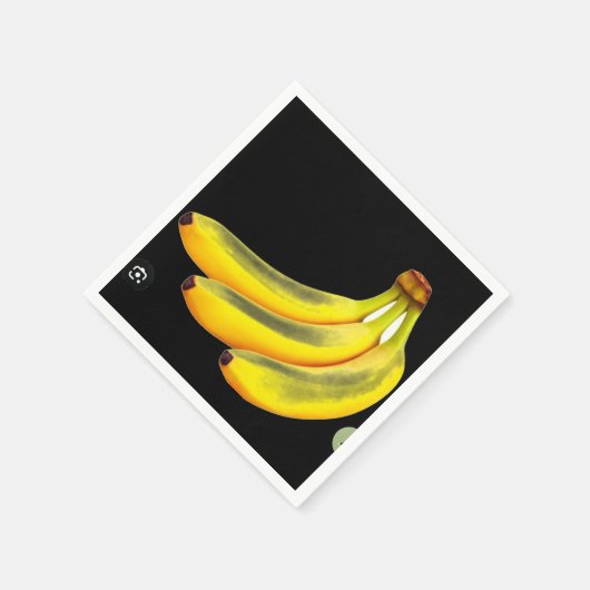 Yellow Black Banana Serviette (Ecke)