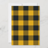 Yellow Black Buffalo Kariert Sweet 16 Geburtstagsp Einladung (Rückseite)