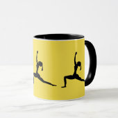 Yellow Black Coffee Cup Tasse (VorderseiteRechts)