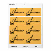 Yellow Black Crane Illustrative Style Construction (Vorne)