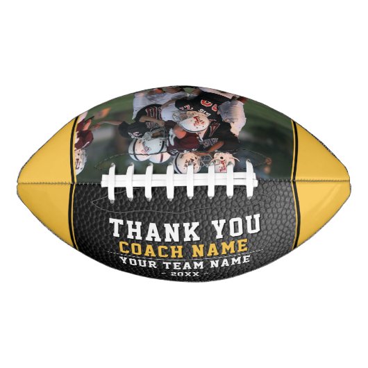 Yellow Black Danke, dass ihr Team Name Foto traini Football (Vorderseite)