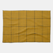 Yellow Black Gingham Pattern Geschirrtuch (Horizontal)