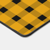 Yellow Black Gingham Pattern Schreibtischunterlage (Ecke)