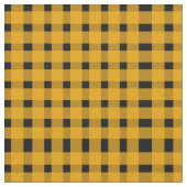 Yellow Black Gingham Pattern Stoff (Nahaufnahme)