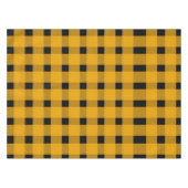 Yellow Black Gingham Pattern Tischdecke (Vorderseite (Horizontal))