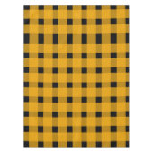 Yellow Black Gingham Pattern Tischdecke (Vorderseite)