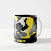 Yellow Black Gray Camouflage Tasse (VorderseiteRechts)