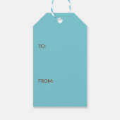 Yellow Black Great Tit Winter Bird Frohe Weihnacht Geschenkanhänger (Rückseite)