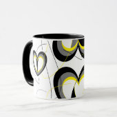 Yellow&Black Herz-Tasse Tasse (Vorderseite Links)