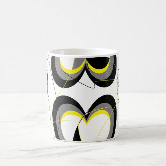 Yellow&Black Herz-Tasse Tasse (Mittel)