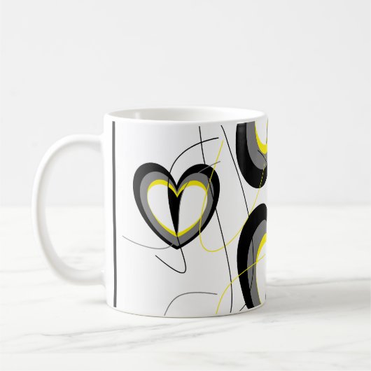 Yellow&Black Herz-Tasse Tasse (Links)
