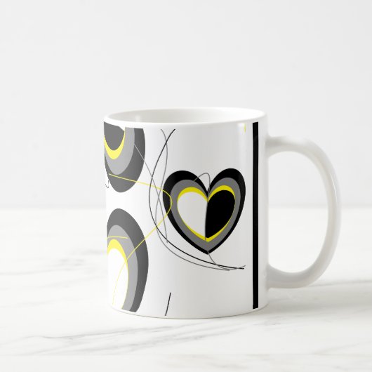 Yellow&Black Herz-Tasse Tasse (Rechts)
