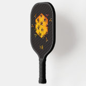 Yellow Black Honey Bees Custom Beekeeper Monogram Pickleball Schläger (Links)