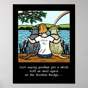 Yellow & Black Labrador Engel und Mama 3 Poster