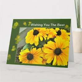 Yellow Black Mit Augen Susan Blooms Karte