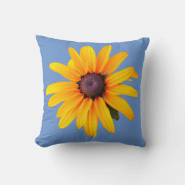 Yellow Black-Mit Augen Susan Blume Blue Spring Sum Kissen