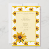 Yellow Black Mit Augen Susan Simple Wedding Einladung (Rückseite)