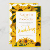 Yellow Black Mit Augen Susan Simple Wedding Einladung (Vorne/Hinten)