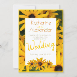 Yellow Black Mit Augen Susan Simple Wedding Einladung