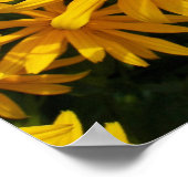 Yellow Black Mit Augen Susans Floral Poster (Ecke)
