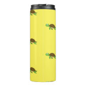 Yellow Black Modern Turtle Tumbler Thermosbecher (Rückseite)