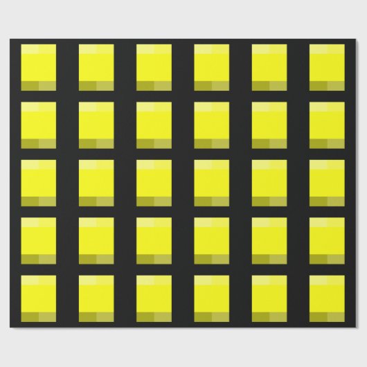 Yellow Black Pattern Band Wrapping Paper von Janz Geschenkpapier (Flach)