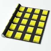 Yellow Black Pattern Band Wrapping Paper von Janz Geschenkpapier (Ungerollt)