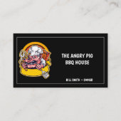 Yellow Black Pig Barbecue Schweinekarte Visitenkarte (Vorderseite)