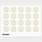 Yellow Black Polka Dot Candy Buffet Stickers (Blatt)