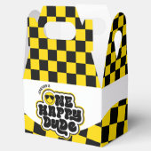 Yellow Black Retro Ein glücklicher Typ 1. Geburtst Geschenkschachtel (Geöffnet)