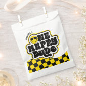 Yellow Black Retro Ein glücklicher Typ 1. Geburtst Geschenktütchen (Ausgeschnitten)