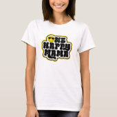 Yellow Black Retro One Happy Mama T-Shirt (Vorderseite)