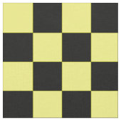 Yellow Black Schachbrett Pattern Textil Stoff (Nahaufnahme)