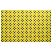Yellow Black Stars Muster dekorativ Textil Stoff (Yard (91,4 cm))