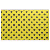 Yellow Black Stars Muster dekorativ Textil Stoff (Fat Quarter (45,7 x 55,9 cm))