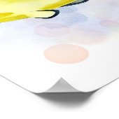 Yellow Black Tropical Fish Ocean Theme Poster (Ecke)