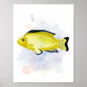 Yellow Black Tropical Fish Ocean Theme Poster (Vorne)