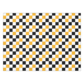 Yellow Black White Checkered Pattern Design  Tischdecke (Vorderseite (Horizontal))